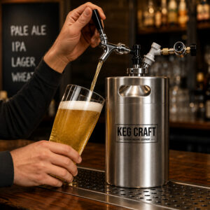 Mini Keg pouring beer